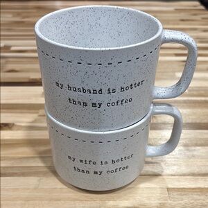 Speckled White Coffee Mug Set